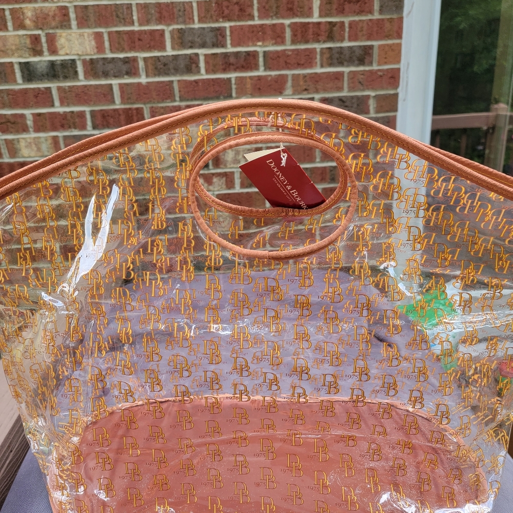 Dooney and Bourke clear signature beach bag